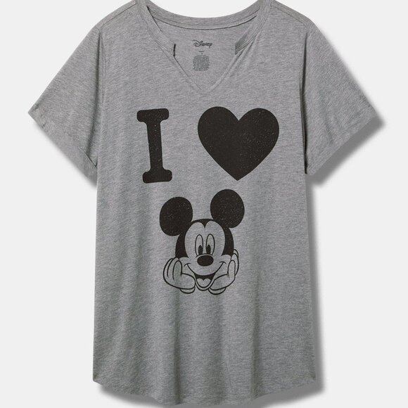 ❤️NWT VINTAGE TORRIID DISNEY TOP - I LOVE MICKEY MOUSE KNOTCH TEE - PLUS SIZE - Picture 10 of 13
